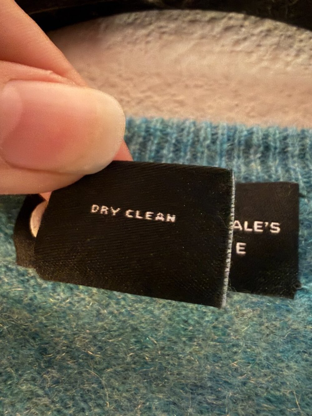 C by Bloomingdales Cashmere Sweater in Marled Teal Size M - Picture 5 of 5